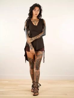 Top Tunique "Chainat", Marron -Magasin De Vêtements Pour Femmes top tunique chainat marron p image 348572 grande