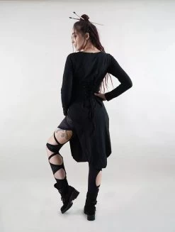 Top Tunique Manche Longue "Voodoo", Noir -Magasin De Vêtements Pour Femmes top tunique manche longue voodoo noir p image 324034 grande