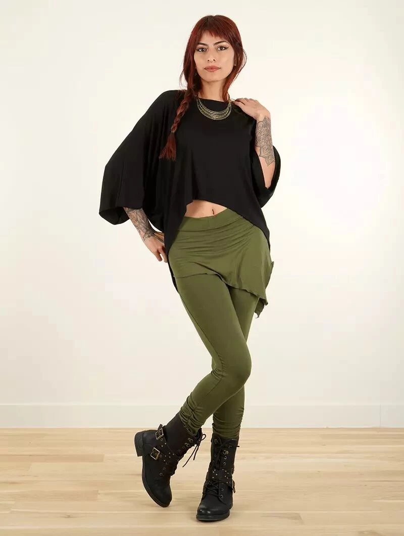 Crop Top à Manches Chauve-souris "Daedra", Noir 3 Crop Top à Manches Chauve-souris "Daedra", Noir – Image 3