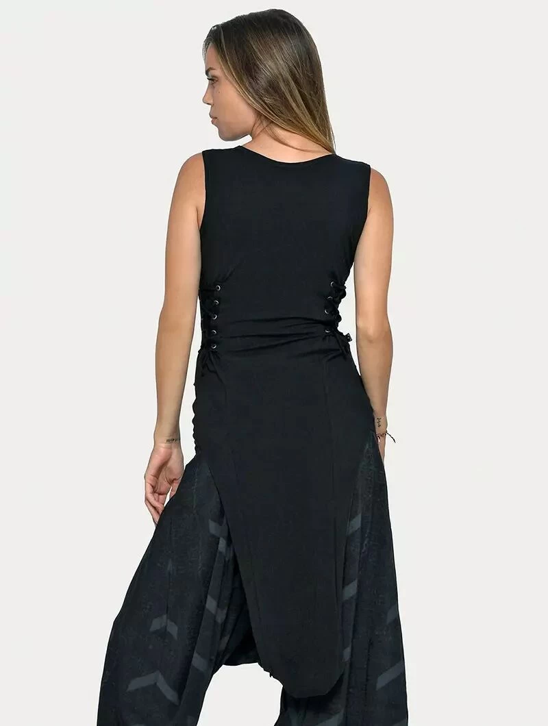 Tunique Asymétrique "Olmac", Noir 2 Tunique Asymétrique "Olmac", Noir – Image 2