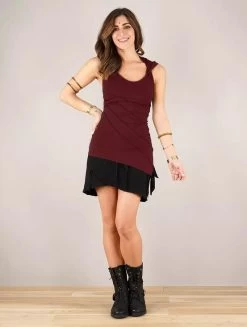 Tunique Capuche Lutin "Ranoy", Bordeaux -Magasin De Vêtements Pour Femmes tunique capuche lutin ranoy bordeaux p image 336761 grande