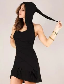 Tunique Capuche Lutin "Ranoy", Noir