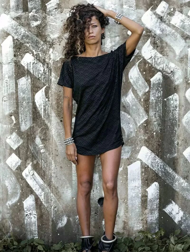 Tunique Imprimée "VooDoo Longma", Noir 5 Tunique Imprimée "VooDoo Longma", Noir – Image 5