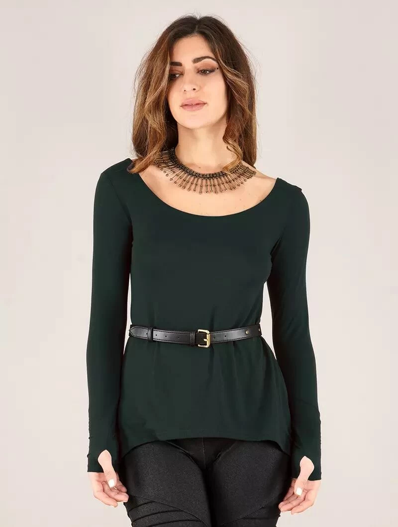 Tunique Manches Longues "Noäa", Bleu Pétrole 3 Tunique Manches Longues "Noäa", Bleu Pétrole – Image 3