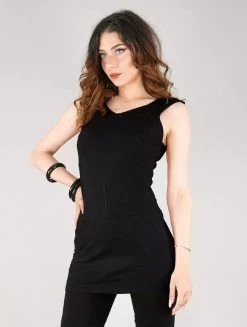 Tunique Sans Manches "Cleopatra", Noir