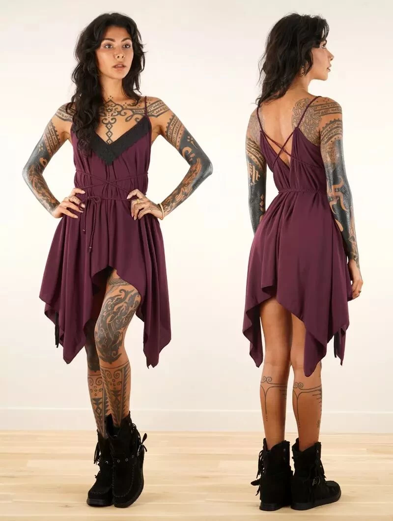 Tunique à Bretelles Ample Et Réversible "Topäaz", Bordeaux 5 Tunique à Bretelles Ample Et Réversible "Topäaz", Bordeaux – Image 5