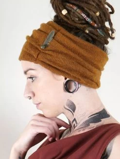 Bandeau Avec Plume "Aikköoz", Rouille