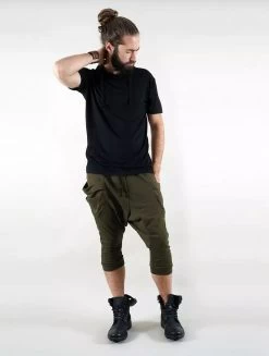 Pantalon Sarouel 3/4 Unisexe "Safar", Vert Kaki -Magasin De Vêtements Pour Femmes unisexe pantalon sarouel 3 4 unisexe safar vert kaki p image 324976 grande